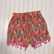 Simply Southern pineapple tassel shorts