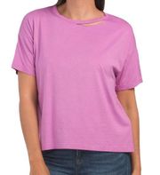 NWT Rachel Zoe Lilac Cutout Short Sleeve Tee Top