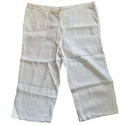 SZ M white linen pants