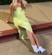 Lime Green Midi Dress