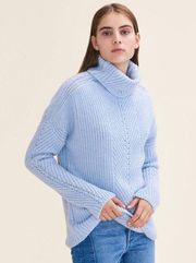 Maje Matignon Bleu Ciel Turtleneck Sweater