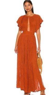 Jen's Pirate Booty Monaco Maxi Dress in Gauze Burnt Orange