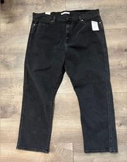 Levi Strauss High Rise Straight Black Jeans Size 20 / W35 New