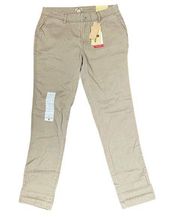 Woolrich Relaxed Fit Sunday Chino Pants Stretch Women 4 Tan Mid-Rise Twill NWT