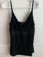 Bebe Black V-Neck Adjustable Camisole