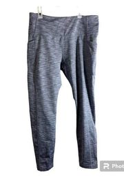 Mondetta Heather Gray Crop Leggings Large