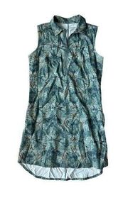 MONDETTA Womens Green Floral Performance Sport Dress Sz S