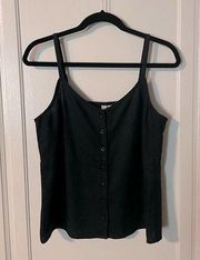 Treasure and Bond Linen Blend Button Down Camisole