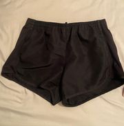 black athletic shorts