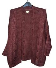 LA Hearts Burgundy Knit Cardigan Women’s One Size