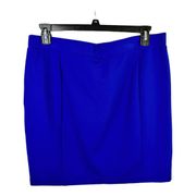 Mario Serrani Womens size XL Pull On Skirt Blue Modest No Slit