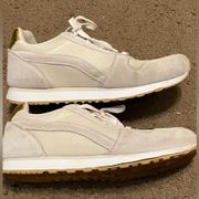 J. Crew City Sneakers Womens White Gray Suede Leather BC254 Size 9