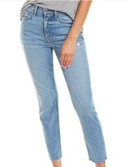 GRLFRND Karolina Light Wash Button Fly Jeans