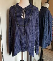 2X Buffalo Check Blouse