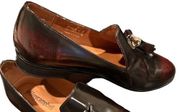 JEFFREY CAMPBELL LAWFORD ANTHRO FINCH WINE MAROON TASSEL LOAFER SLIPON SHOES 6.5