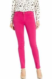 A|X ARMANI EXCHANGE Women's Super Skinny, Lift Up, Mid Rise Jeans, Pink