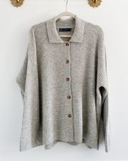 NY & CO Long Sleeve Button Down Ribbed Cardigan