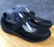 CLARKS MARY JANE Shoes SILLIAN BELLA BLACK WOMENS SZ 8 M Comfort Cloud Steppers