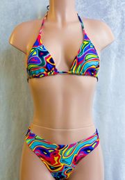 , Multi-Colored, Abstract, Bikini Set