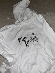 Rockelle Merch Hoodie Sweatshirt White