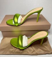 Gianvitorossi BIJOUX MULE 85 Metallic green leather casual classic party stylish