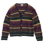 1990s Vintage Aeropostale Chunky Knit Exploded Knit Cardigan Sweater Small