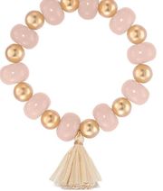 Pink & Gold Beaded Bracelet