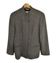 Max Mara Womens size 6 Tweed Virgin Wool Button Front Evening Jacket Italy