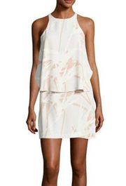 Halston Heritage Cream Paradise patterned dress