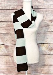 Old Navy Striped Brown Green Glitter Scarf 76”