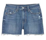 J.Crew Mid-Rise Indigo Wash Denim Shorts Size 26