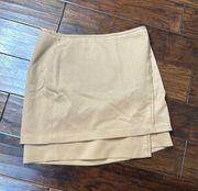 623-WHITE HOUSE BLACK MARKET Brown Layered Skirt