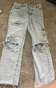 High Rise Ripped Jeans