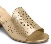 New Aerosoles Memory Foam Gold Sandals