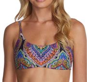 NWT Raisins BAJA PAISLEY Printed Selah Bikini Swim Top, US M