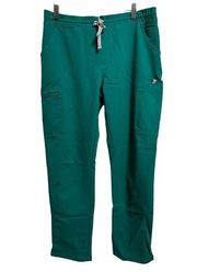 Figs yola skinny scrub pant green size medium