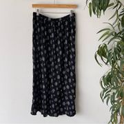 Style & Co Paisley Black Floral Boho Maxi Skirt