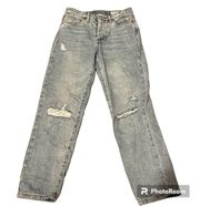 BLANKNYC The Madison Crop Denim Ripped High-Rise Crop Jeans Blue Size 27