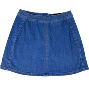 EXPRESS JEANS Short Denim Zipper Back Blue Jean Mini Skirt ~ Women's Size 2