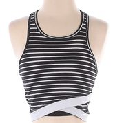 Women Black White Sports Bra S