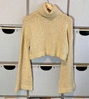 Lovers & friends cropped belle sleeve sweater