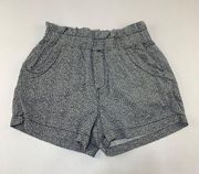 Thread & Supply Gray Pebble Print High Rise Pull On Shorts S