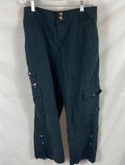 Lauren Ralph Lauren Cargo Pants Black Cropped Size Small