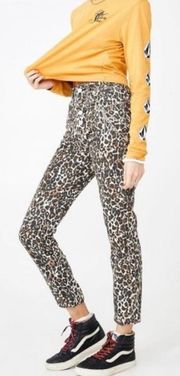 Skinny High Rise Leopard Print Jeans NWT!