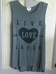 Live Love Laugh High Low Tank Top