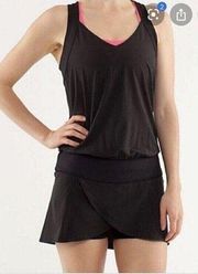 LULULEMON Run: For Your Money Jumper Black Romper Size 10 Tank Shorts Skirt