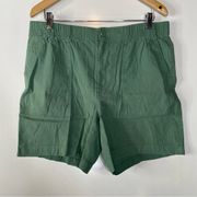 Lands’ End High Rise Linen Blend Shorts Size 16