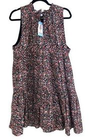 Steve Madden Tiered Floral Ruffle Layered shift mini dress BB Dakota