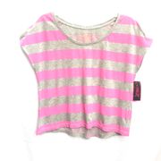 NWT S Y2K 100% Cotton Macy’s Jenni by Jennifer Moore Shirt Crop Top Striped Women’s