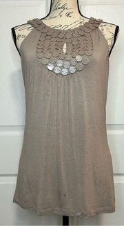 BCBGMAXAZRIA Embellished Tank Top